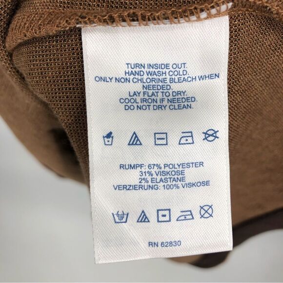 Lands’ End Herringbone Polka Dot Dress Brown Womens Size Small - Picture 9 of 10